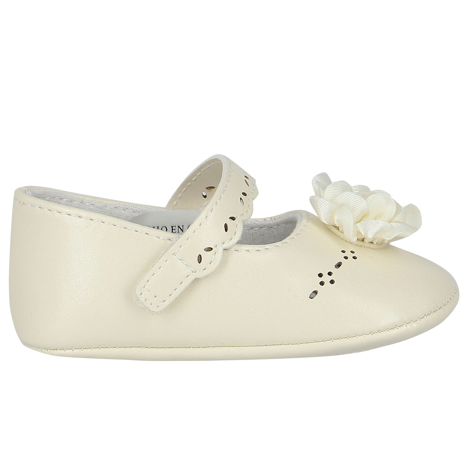 حذاء بنات ما قبل المشي باللون العاجي, 1, hi-res